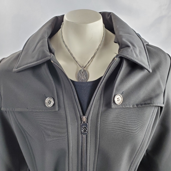 Michael Kors Belted Jacket W/Removable Hood SZ L - Picture 2 of 12